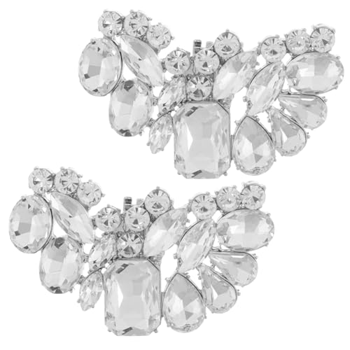 TOPPERFUN 2 Stück Schuhclips Abnehmbare Strass Schuhschmuck Damen Schuhe Dekorativ für Flats High Heels Sandalen Hochzeit Party Modische Schuh Charms aus Robustem Zinklegierung von TOPPERFUN