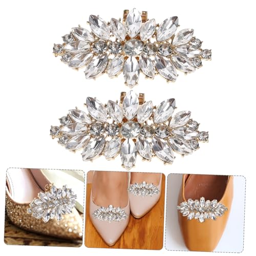 TOPPERFUN 2 Stück Schuhclips mit Strass Abnehmbare Damenschuh buckles für Pumps Brautschuh deko Langlebige Einfache DIY clip schmuck für Hochzeit und Party von TOPPERFUN