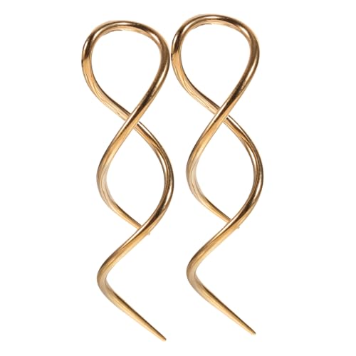 TOPPERFUN 2 Stück Spiral Einfädler Ohrringe Für Damen Aus Edelstahl Minimalistische Baumelnde Spiralohrringe Modernes Design Für Alltag Und Besondere Anlässe von TOPPERFUN