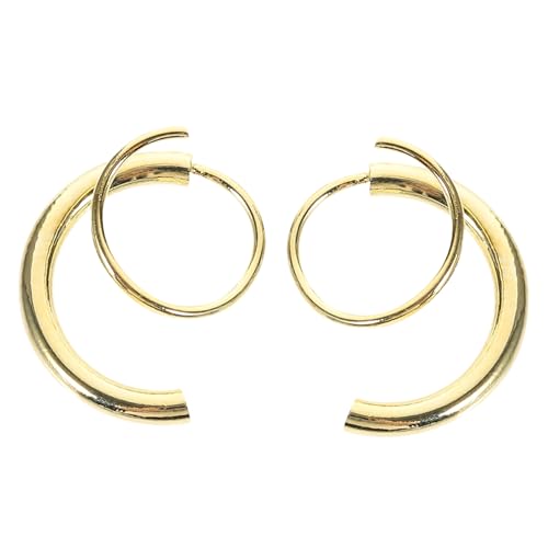 TOPPERFUN 2 Stück Spiral twisting Ohrstecker Goldbeschichtung Doppelte Helix Ear Climber Damen Piercing Schmuck Elegant und Kreativ für Alltag und Festlichkeiten von TOPPERFUN