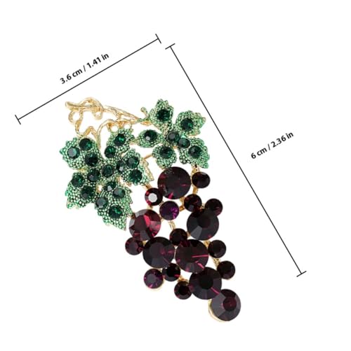 TOPPERFUN 2 Stück Strass Trauben Broschen für Damen Elegante Anstecknadeln mit Langlebiger Verarbeitung Vielseitiger Schmuck für Mäntel Anzüge Zeitloses Design für Formelle Anlässe und von TOPPERFUN