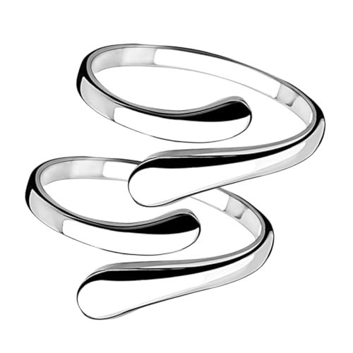 TOPPERFUN 2 Stück Stylische Geometrische Offene Ringe für Damen Hochwertigem Kupfer Komfortabel Modernem Kreuzdesign für Partys und Dates von TOPPERFUN
