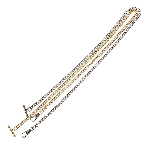 TOPPERFUN 2 Stück Taschenuhrkette Dekorative Cowboy Kette mit Haken für Herren und Damen Langlebige Metallkette für Formelle und Lässige Anlässe als Modisches Accessoire von TOPPERFUN