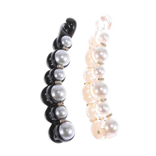 TOPPERFUN 2 Stück Teiliges Bananen haarclip Perlen Großer Haarklammer für Damen Vertikaler Ponytail clip Langlebig und Stilvoll in Schwarz und Bernstein Einfach zu Befestigen und Ganztägig TOPPERFUN 2 Stück Teiliges Bananen haarclip Perlen Großer Haarklammer für Damen Vertikaler Ponytail clip Langlebig und Stilvoll in Schwarz und Bernstein Einfach zu Befestigen und Ganztägig von TOPPERFUN