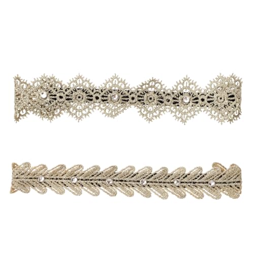 TOPPERFUN 2 Stück Teiliges Blumenhaarband für Mädchen Monate Jahre Elastisches Dekoratives Haarschmuck accessoire für Fotoshootings und Festliche Anlässe von TOPPERFUN