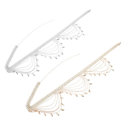 TOPPERFUN 2 Stück Teiliges Boho Taillengürtel Damen Mehrschichtige Verstellbare Bauchkette aus Metall Ethno-stil Körperkette Schmuck für Sommer Strand Festival Jeans Kleider von TOPPERFUN
