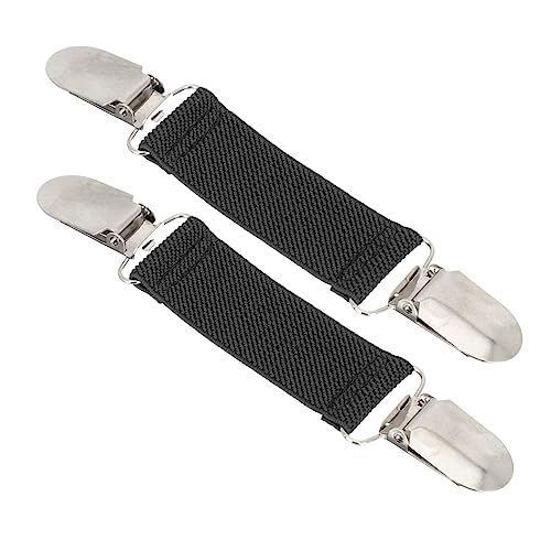 TOPPERFUN 2 Stück Teiliges Elastische Pullover Clips Multifunktionale Hutclips für Cardigans und Kragen für Reisen und Dekoration Schwarz von TOPPERFUN