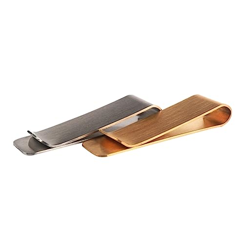 TOPPERFUN 2 Stück Teiliges Geldklammer Messing und Schlanker Money Clip für Geldscheine und Kreditkarten Tool für Männer und Frauen von TOPPERFUN