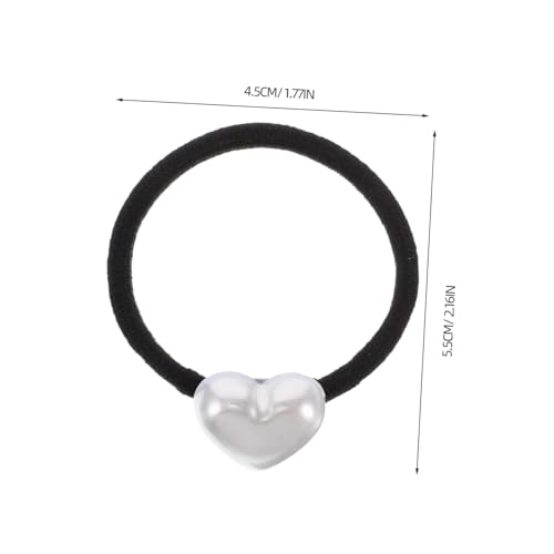 TOPPERFUN 2 Stück Teiliges Herzförmige Elastische Haargummis in Rot und Weiß Schonende Ponytail Halter mit Strapazierfähige Haarbänder für Damen Mädchen und Kleinkinder Sicherer Haarschäden von TOPPERFUN