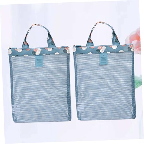 TOPPERFUN 2 Stück Teiliges Mesh Strandtaschen Leichte Sanddurchlässige Badetaschen mit Großer Kapazität Multifunktional für Strand Schwimmbad Reisen Langlebiges Modisches Zubehör für Frauen von TOPPERFUN