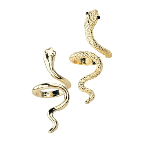 TOPPERFUN 2 Stück Teiliges Schlangenring für Damen Extravaganter Kreativer Fingerring Hochwertigem Material für Besondere Anlässe Modisches Accessoire TOPPERFUN 2 Stück Teiliges Schlangenring für Damen Extravaganter Kreativer Fingerring Hochwertigem Material für Besondere Anlässe Modisches Accessoire von TOPPERFUN