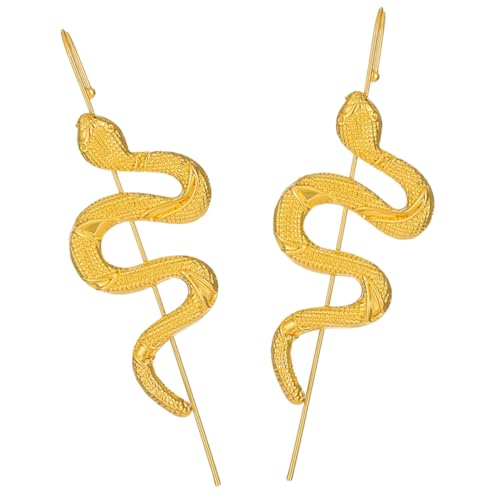 TOPPERFUN 2 Stück Teiliges Snake Clip Earrings Punkige Ohrmanschette Leichter Ohrclip Piercingfrei Modische Schlangenohrringe für Damen Angenehm Tragbar zu Weihnachten Valentinstag von TOPPERFUN