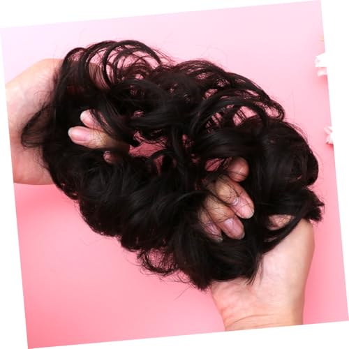 TOPPERFUN 2 Stück Teiliges Synthetisches Haardutt Voluminöses Haarschmuck Tool für Damen Mattes Braun Schwarzes Haarteil Einfaches Styling für Hochsteckfrisuren von TOPPERFUN