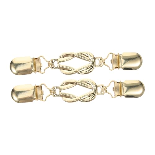TOPPERFUN 2 Stück Teiliges Vintage Sweater Collar Clips aus Langlebiger Legierung Stilvolle Broschen für Damenpullover und Cardigan Verschluss Vielseitig Einsetzbar als Schal Kragenhalter von TOPPERFUN