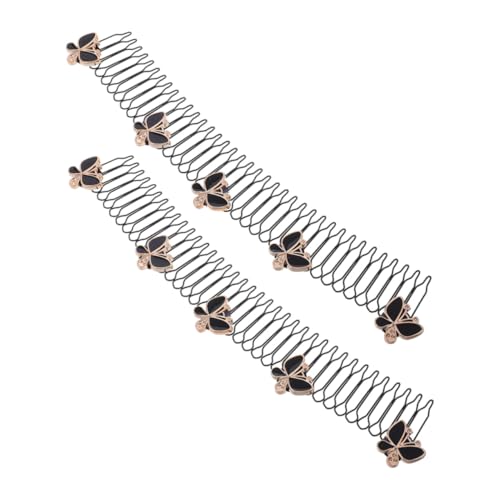 TOPPERFUN 2 Stück Unsichtbare Haarklammern Haarkamm zum Stecken Haarfixierer für Damen Unsichtbarer Haarkamm Haarschmuck Frisurenhalter für Lockiges und Dünnes Haar Robust und Einfach zu von TOPPERFUN