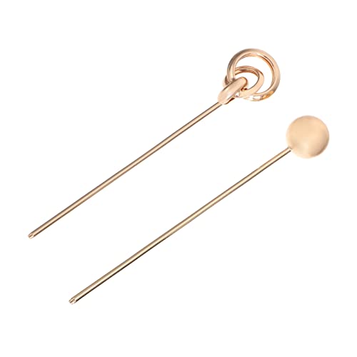 TOPPERFUN 2 Stück Vintage Aluminium Haarstäbchen Einfache Haarnadeln für Damen für Hochzeiten Partys und Alltag Vielseitige Haarschmuck für von TOPPERFUN