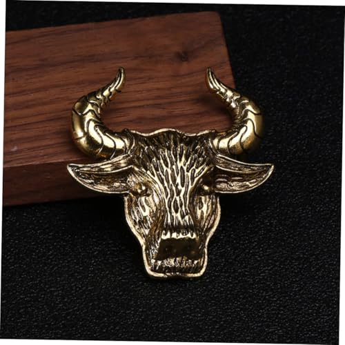 TOPPERFUN 2 Stück Vintage Rinderkopf Broschen aus Hochwertiger Legierung Kreative Anstecknadeln mit Retro design Modische Schmuck deko für Damen und Mädchen von TOPPERFUN