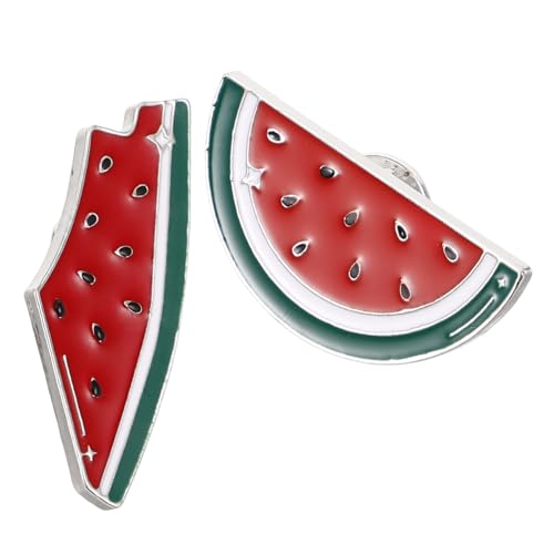 TOPPERFUN 2 Stück Wassermelonenform Broschen Niedliche Cartoon Anstecknadeln für Kleidung Schals und Accessoires Leichtes Sicheres Material Wiederverwendbar und Langlebig von TOPPERFUN