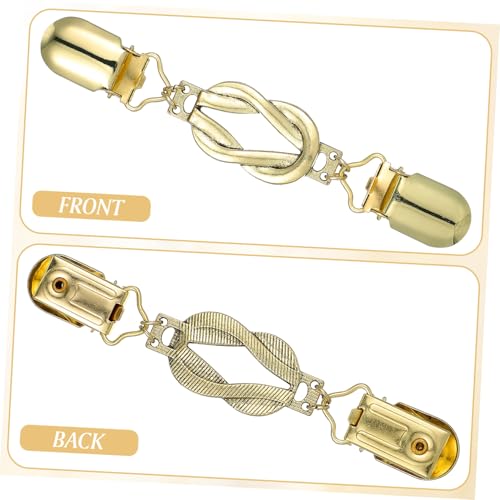 TOPPERFUN 2 Vintage Cardigan Clips Damen Strickjacken Verschluss Retro Stil Pullover Schal Spange Robustes Hitzebeständiges Material Dekorativer Rutschfester Kleidungsclip für Pullover von TOPPERFUN