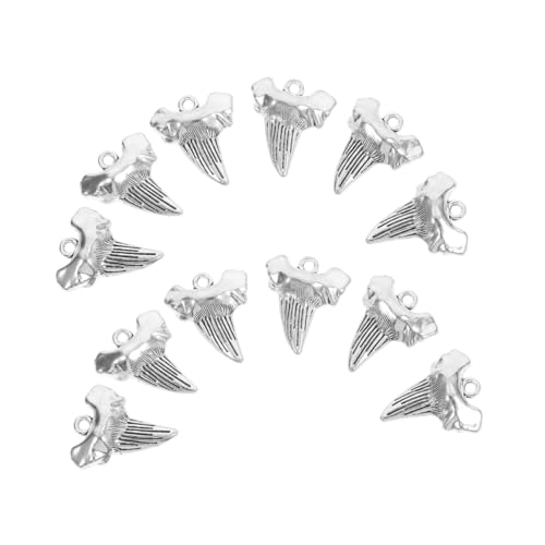 TOPPERFUN 20stücke Haifischzahn-anhänger Aus Zahnform Für Diy Schmuck Schlüsselanhänger Taschenschlüsselanhänger Strandschmuck Für Teenager-mädchen Und Jungen von TOPPERFUN