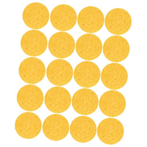 TOPPERFUN 20 Stück Teiliges Runde Holzfaserschwämme für Gesicht Wiederverwendbare Puderquaste Weiche Makeup entferner Schwämme Saugfähig und Sanft für Tägliche Reinigung und Reise von TOPPERFUN