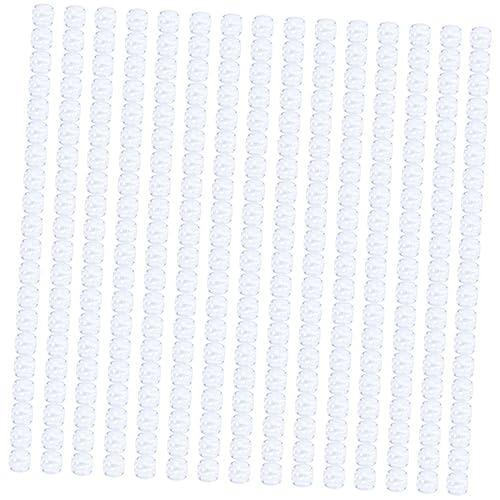 TOPPERFUN 200 Stück Acryl Haarperlen Dreadlock Ringe Haarschmuck Zöpfe Zubehör für Mädchen Wiederverwendbar Transparent für Hochzeiten Partys Nachtclubs von TOPPERFUN