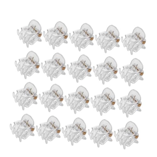 TOPPERFUN 24 Stück Mini Haarklammern Perlmutt Octopus Clips Kunststoff Haarklammern für und Mädchen Rutschfeste Haarspangen Haaraccessoires Transparent von TOPPERFUN