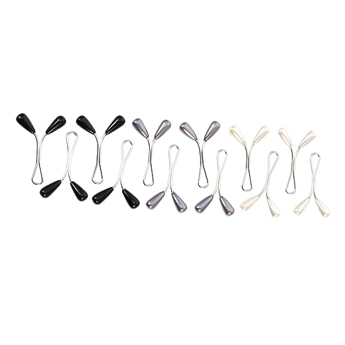 TOPPERFUN 24 Stück Perlen Clips für Damen U Förmige Hijab Nadeln für Kopftücher Schals Tücher und Bekleidung zur Dekoration und Fixierung von Modeaccessoires von TOPPERFUN