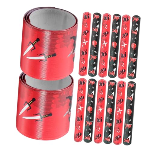 TOPPERFUN 24stücke Ninja Slap Armbänder Für Junge Mädchen Spielzeug Slap Bänder Armbänder Party Geschenke Party Dekorationen Bänder Für Partytüten von TOPPERFUN