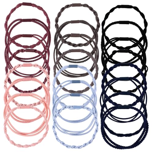 TOPPERFUN 24stücke Haargummi-armband Pferdeschwanzhalter Haargummis Für Dünnes Und Dickes Haar Elastische Haargummis Schadenfrei Für Frauen Und Mädchen Haarseile Zubehör von TOPPERFUN