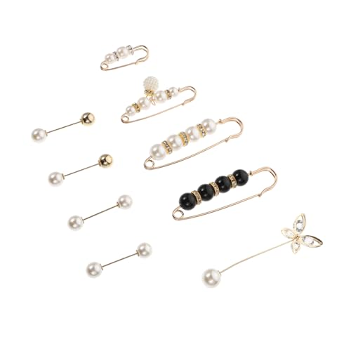 TOPPERFUN 2Sätze Damen Brosche Pin mit Perlen Teiliges für Kleidung Hüte und Taschen Stilvolles Zubehör für Partys und Besondere Anlässe von TOPPERFUN