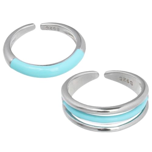 TOPPERFUN 2Stücke Ästhetische Offene Ringe Verstellbare Ringe für Frauen als zu Valentinstag oder Muttertag Stilvoller Schmuck für TOPPERFUN 2Stücke Ästhetische Offene Ringe Verstellbare Ringe für Frauen als zu Valentinstag oder Muttertag Stilvoller Schmuck für von TOPPERFUN