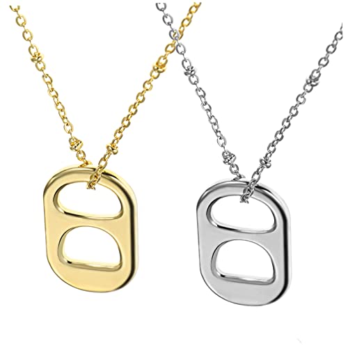 TOPPERFUN 2Stücke Halskette für Frauen Legierung mit Ringanhänger für Mädchen für Jede Gelegenheit von TOPPERFUN