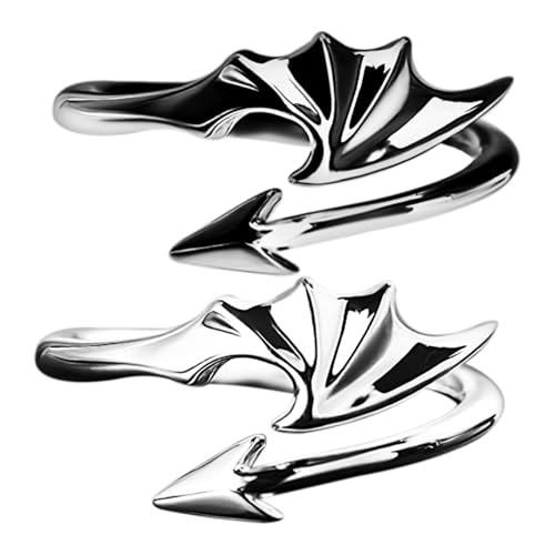 TOPPERFUN 2Stücke Engelsringe Teufelsring Verstellbare Paarringe Robustem Legierungsmaterial Einzigartige Design Ringe für Leicht Kombinierbar Angenehm TOPPERFUN 2Stücke Engelsringe Teufelsring Verstellbare Paarringe Robustem Legierungsmaterial Einzigartige Design Ringe für Leicht Kombinierbar Angenehm von TOPPERFUN