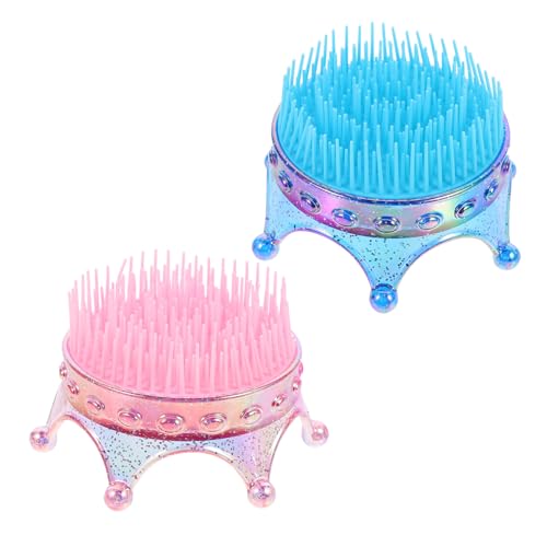 TOPPERFUN 2stücke Haarbürstenkamm Mit Kronendesign Kinderhaarbürste Und Haarkamm Für Mädchen Kompakt Und Tragbar Aus Hochwertigem Material Geeignet Für Verschiedene Haarstrukturen Und Längen von TOPPERFUN