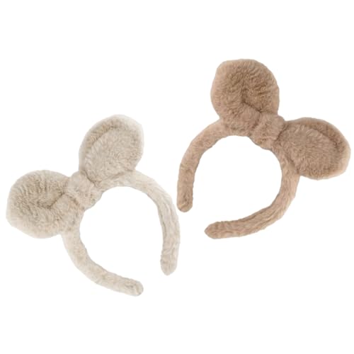 TOPPERFUN 2 Stücke Zartes Haarband mit Cartoon Hasenohren für Mädchen Multifunktionales Stirnband Gesicht Waschen Bezauberndes Haar Accessoire für Partys und Besondere Anlässe von TOPPERFUN