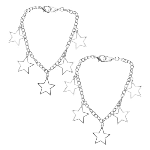 TOPPERFUN 2Stücke Hohlstern Schuhanhängerketten für Sneaker Stiefel und Taschen Schuhdekoration mit Einzigartigem Design für Damen und Herren von TOPPERFUN