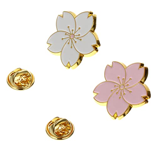 TOPPERFUN 2stücke Kirschblüten-brosche Japanischer Stil Kleidungsbrosche Modebrosche Party-dressing-brosche Mit Kirschen Für Mädchen Frauen Damen Hochzeit Anlass Schmuck von TOPPERFUN