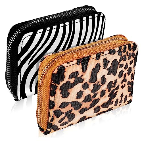 TOPPERFUN 2stücke Mini Geldbörse Aus Kleine Brieftasche Mit Reißverschluss Kartenetui Tragbar Bargeld Lagerung Beutel Für Damen Multifunktionale Portemonnaie Zum Einkaufen Und Ausgehen von TOPPERFUN