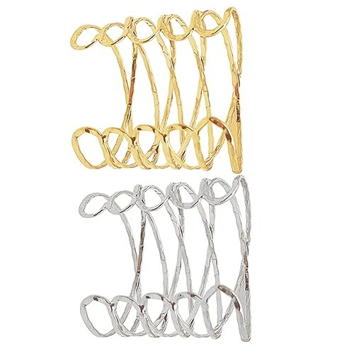 TOPPERFUN 2Stücke Offene Armbänder Verstellbare Armreifen für Damen Manschetten Netzmetall für Besondere Anlässe TOPPERFUN 2Stücke Offene Armbänder Verstellbare Armreifen für Damen Manschetten Netzmetall für Besondere Anlässe von TOPPERFUN