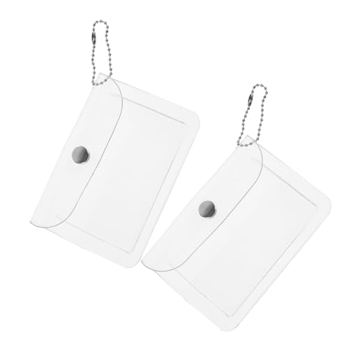TOPPERFUN 2Stücke Pack Transparente Notebook Cover Praktische Aufbewahrungstasche für Münzen Karten Tragbar mit Glitzerdesign für Reisen von TOPPERFUN