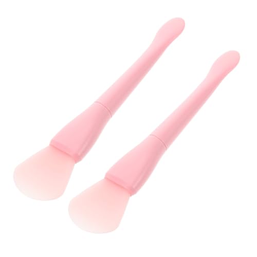 TOPPERFUN 2Stücke Silikon Gesichtsmaskenpinsel mit Dual Head Löffel Wiederverwendbare Make Up Applikatoren für Gesichtsmaske Lotion und Beauty Anwendung Weiche und Pflegende Bürsten von TOPPERFUN