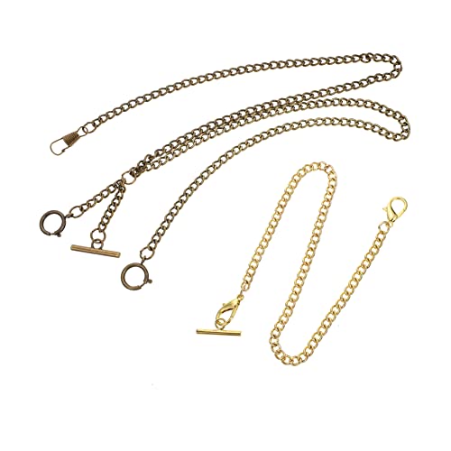 TOPPERFUN 2Stücke Taschenuhrketten mit Hummerverschluss Metallketten für Damen für Vintage Taschenuhren Leicht Tragbar Stilvolles Design für Eleganten Look TOPPERFUN 2Stücke Taschenuhrketten mit Hummerverschluss Metallketten für Damen für Vintage Taschenuhren Leicht Tragbar Stilvolles Design für Eleganten Look von TOPPERFUN