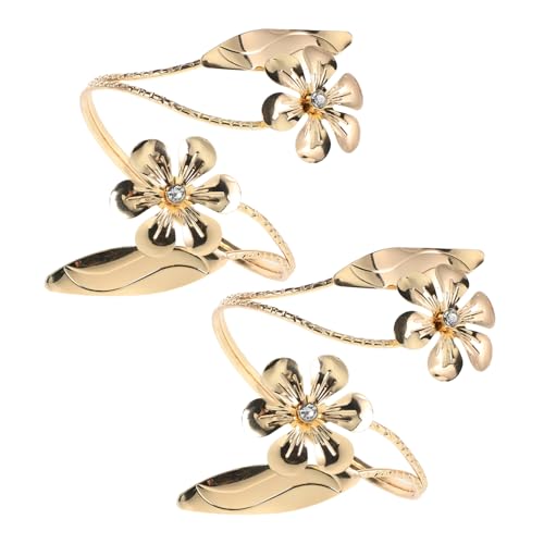 TOPPERFUN 2Stücke Verstellbare Metallarmbänder mit Blumenmuster für Frauen Handgelenkschmuck Multifunktionale Vorhang Raffhalter Offene Manschettenarmbänder mit Strassdetails TOPPERFUN 2Stücke Verstellbare Metallarmbänder mit Blumenmuster für Frauen Handgelenkschmuck Multifunktionale Vorhang Raffhalter Offene Manschettenarmbänder mit Strassdetails von TOPPERFUN