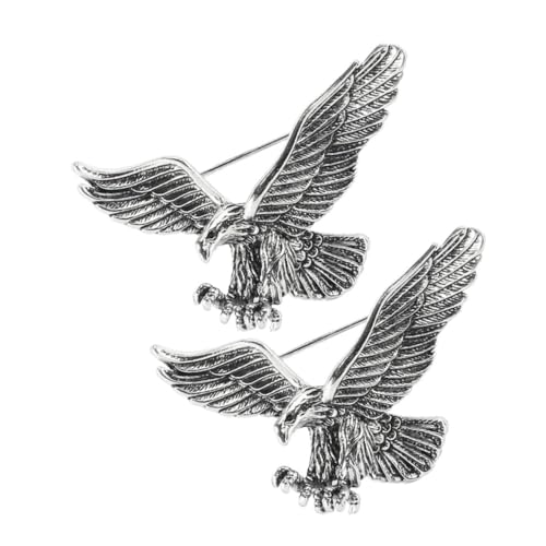 TOPPERFUN 2 Stück Retro Brosche Legierung Pin für Anzug Hemd und Kragen Modisches Kleidungszubehör für Damen und Herren von TOPPERFUN