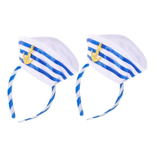 TOPPERFUN 2stücke Kapitänsmütze Haarreifen Nautische Kostüm Accessoires Für Halloween Cosplay Und Mottopartys Bequem Und Stabil Für Besondere Anlässe von TOPPERFUN