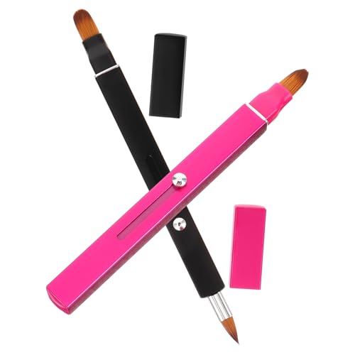 TOPPERFUN 2stücke Lippenstiftpinsel Einziehbar Für Lippen Make-up-pinsel Applikator Kosmetikpinsel Creme Concealer-pinselstab Make-up-tool Frauen von TOPPERFUN