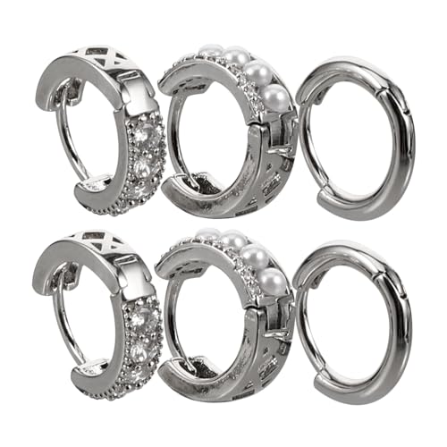 TOPPERFUN 3 Paare Minimalistische Creolen für Damen Set Ohrringe Zeitloses Design Leicht und für Jede Gelegenheit von TOPPERFUN