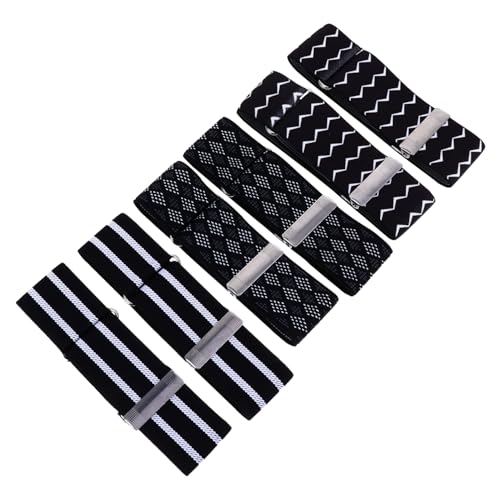 TOPPERFUN 3 Paare Verstellbare Armbänder für Herren Teiliges Elastischen Hemdärmelhaltern Zahn und Unisex und von TOPPERFUN