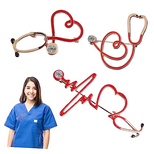 TOPPERFUN 3 Stück Kreative Broschen für Ärzte und Krankenschwestern Abzeichen mit Einzigartigem Design zur Dekoration von Kleidung und Taschen von TOPPERFUN